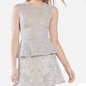 BCBGMaxAzria Ethereal Blue Lace Top